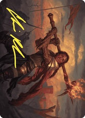 Imodane, the Pyrohammer (18/81) Art Card (AWOE) - Gold-Stamped Signature