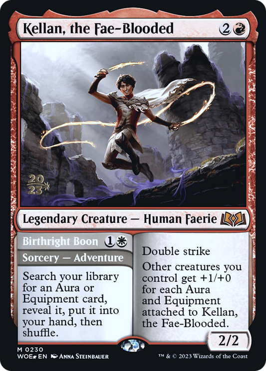 Kellan, the Fae-Blooded // Birthright Boon (0230) (Prerelease) - Foil