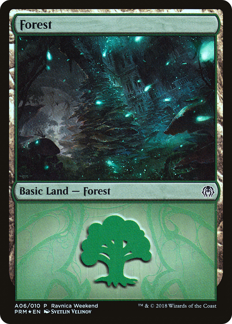 Forest (A06) (Ravnica Weekend) - Foil