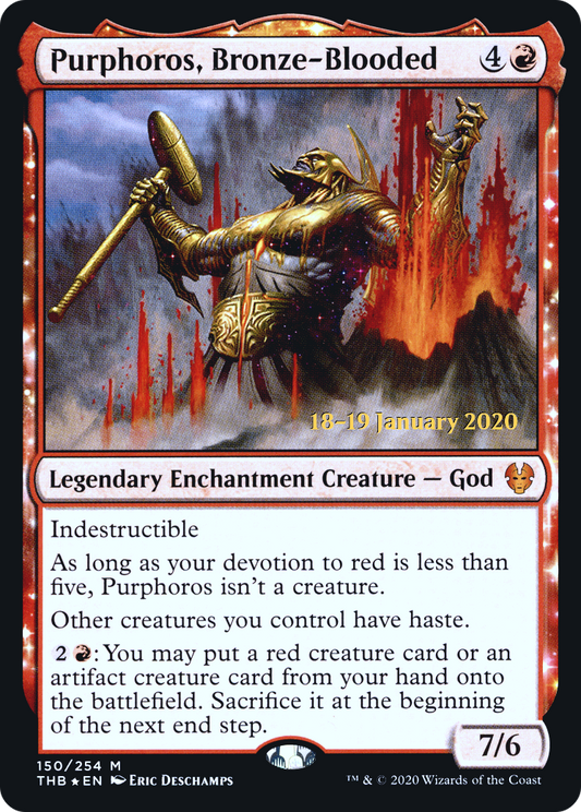 Purphoros, Bronze-Blooded (150) (Prerelease) - Foil