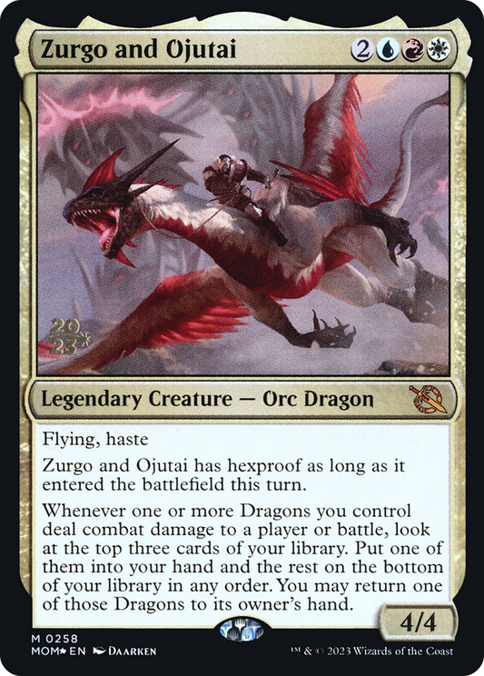 Zurgo and Ojutai (0258) (Prerelease) - Foil