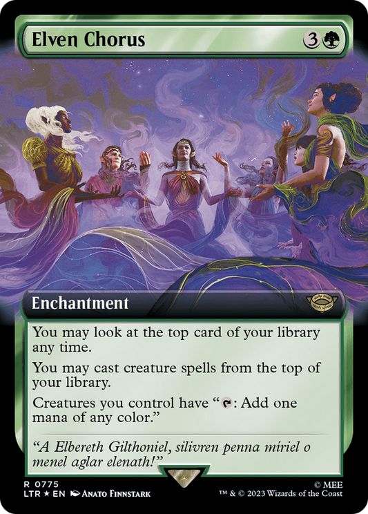 Elven Chorus (0775) (Extended Art) - Surge Foil