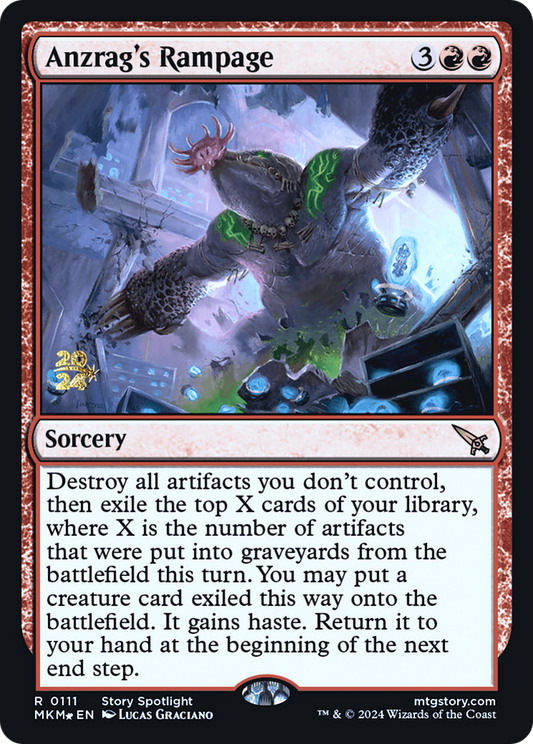Anzrag's Rampage (0111) (Prerelease) - Foil