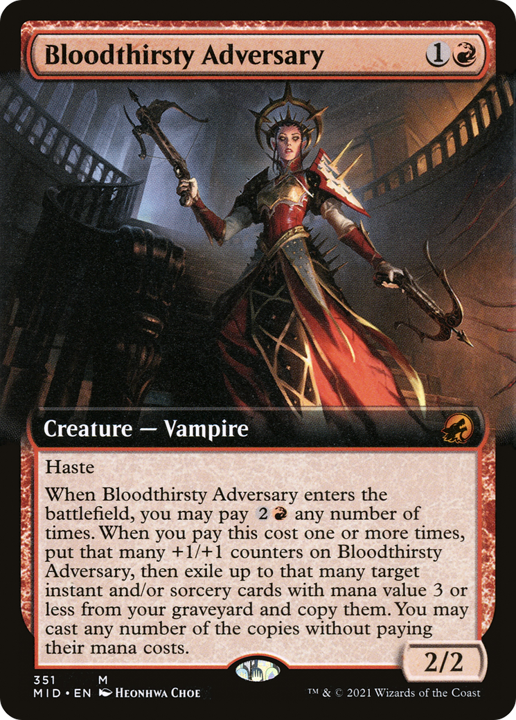 Bloodthirsty Adversary (351) (Extended Art) - Foil