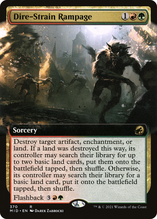 Dire-Strain Rampage (370) (Extended Art) - Foil
