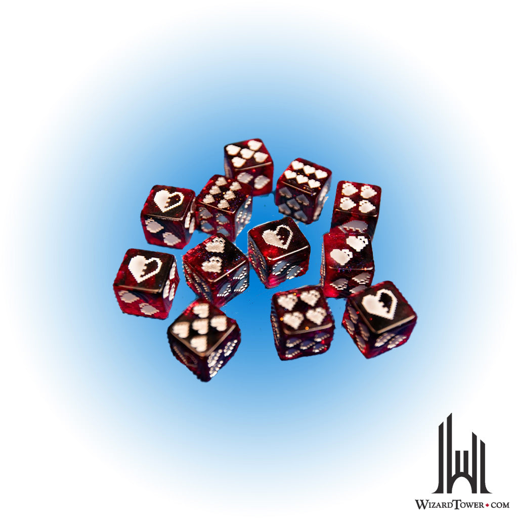 Dice Set - Heart Pip d6 12ct