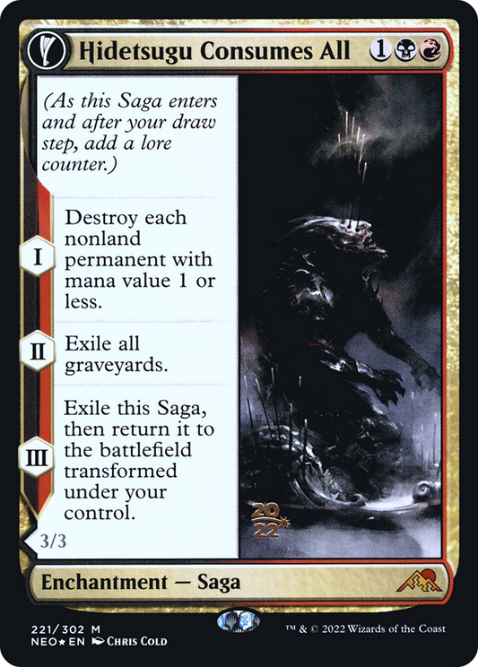 Hidetsugu Consumes All // Vessel of the All-Consuming (221) (Prerelease) (PNEO) - Foil