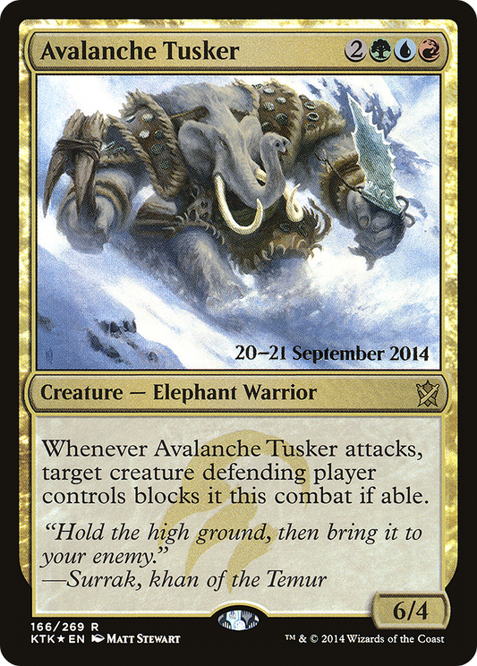 Avalanche Tusker (166) (Prerelease) - Foil