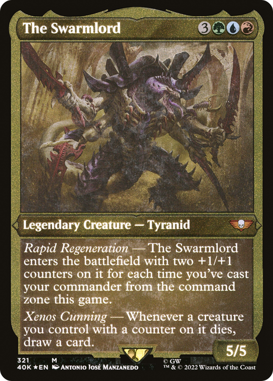 The Swarmlord (321) (Display Commander) (Thick Stock) - Foil Etched