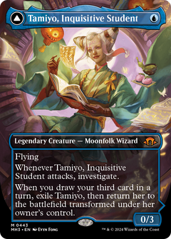 Tamiyo, Inquisitive Student // Tamiyo, Seasoned Scholar (0443) (Borderless) (MH3) - Foil