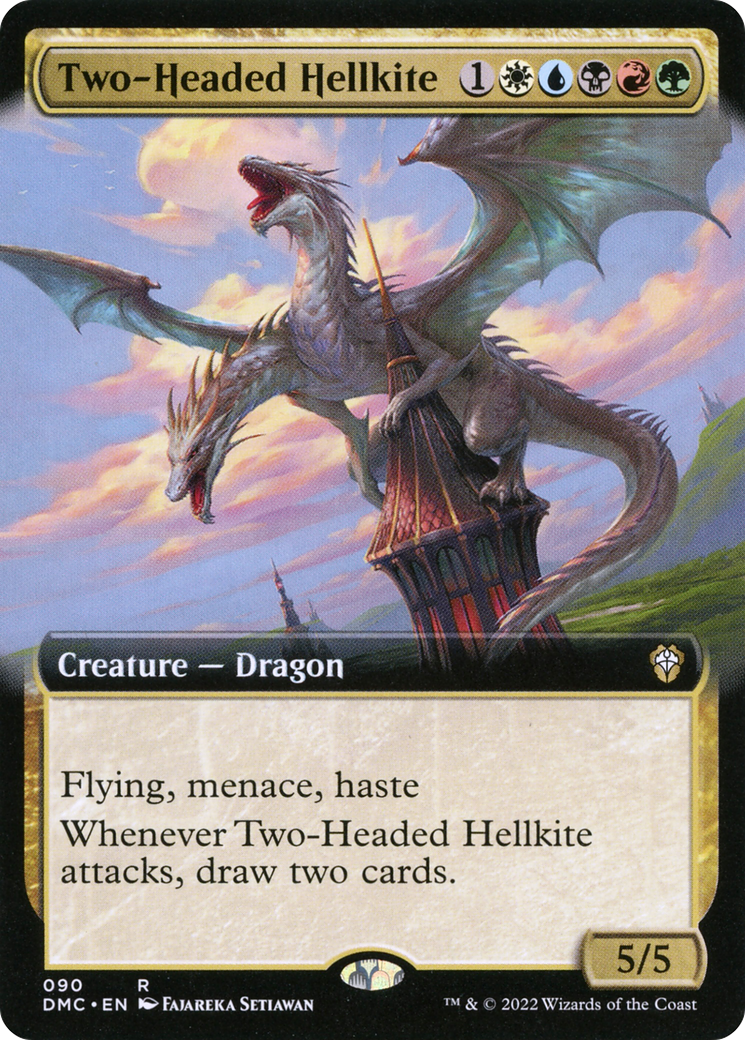 Two-Headed Hellkite (090) (Extended Art)