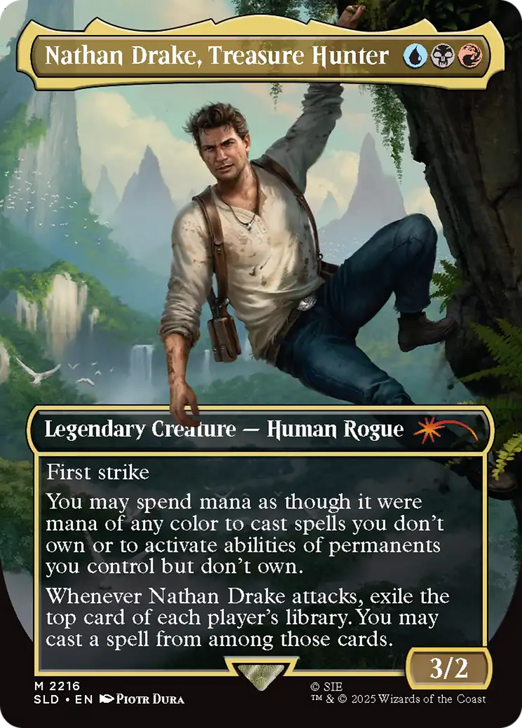 Nathan Drake, Treasure Hunter (2216) (Borderless) - Foil sld