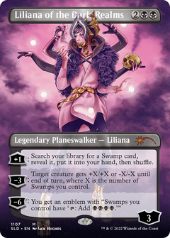 Liliana of the Dark Realms (1107) (Borderless) - Foil