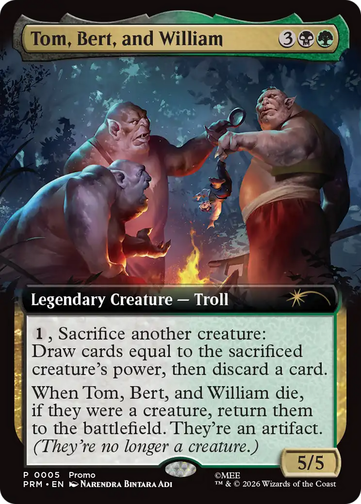 Tom, Bert, and William (0005) (Extended Art) (Promo) (PW26)