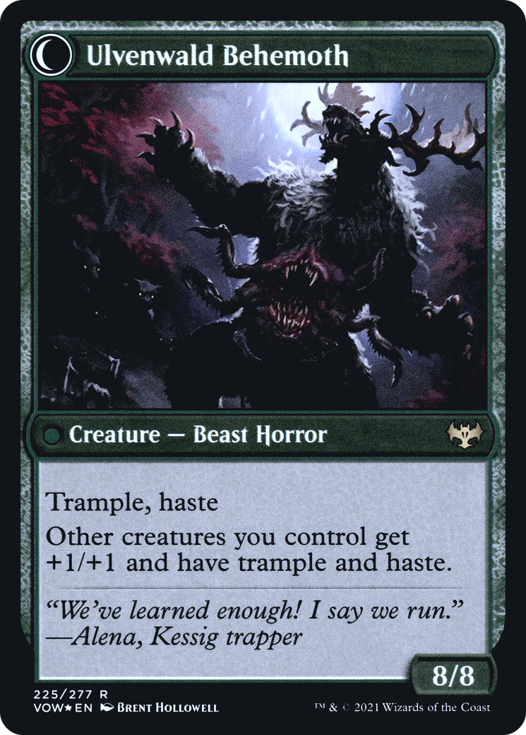 Ulvenwald Oddity // Ulvenwald Behemoth (225) (Prerelease) (PVOW) - Foil