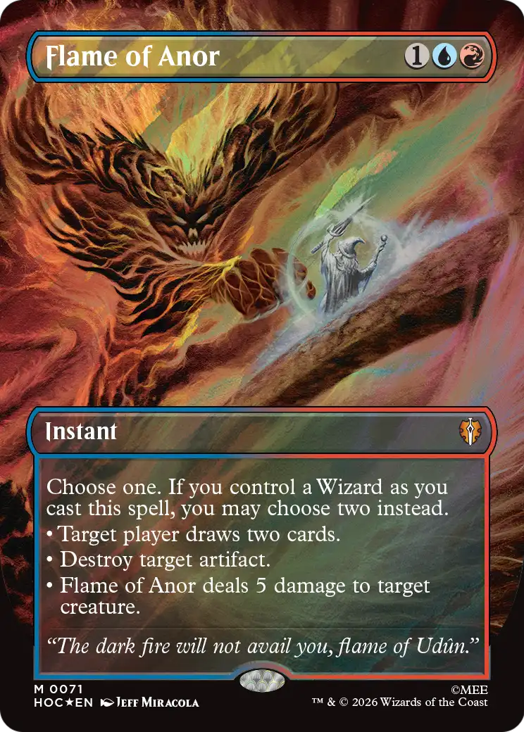Flame of Anor (0071) (Borderless) (HOC) - Surge Foil