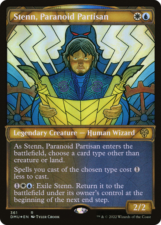 Stenn, Paranoid Partisan (361) (Showcase) - Textured Foil