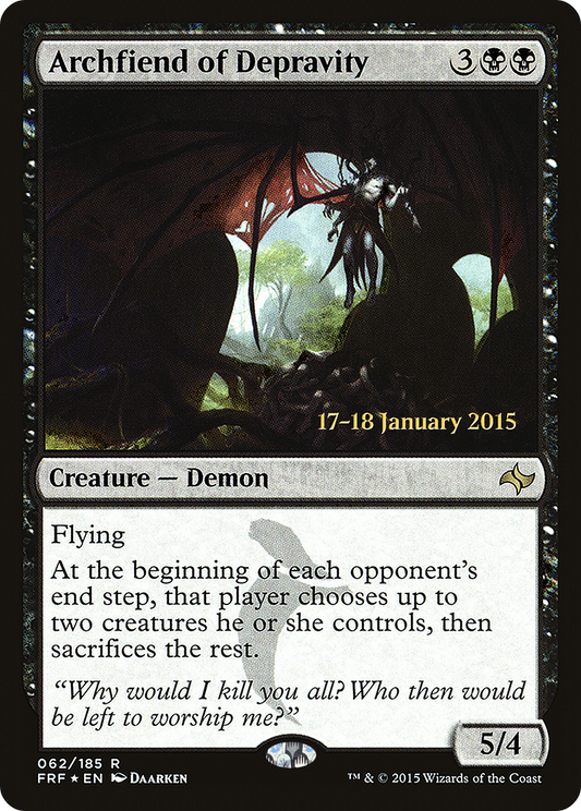 Archfiend of Depravity (062) (Prerelease) - Foil
