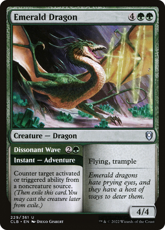 Emerald Dragon // Dissonant Wave - Foil