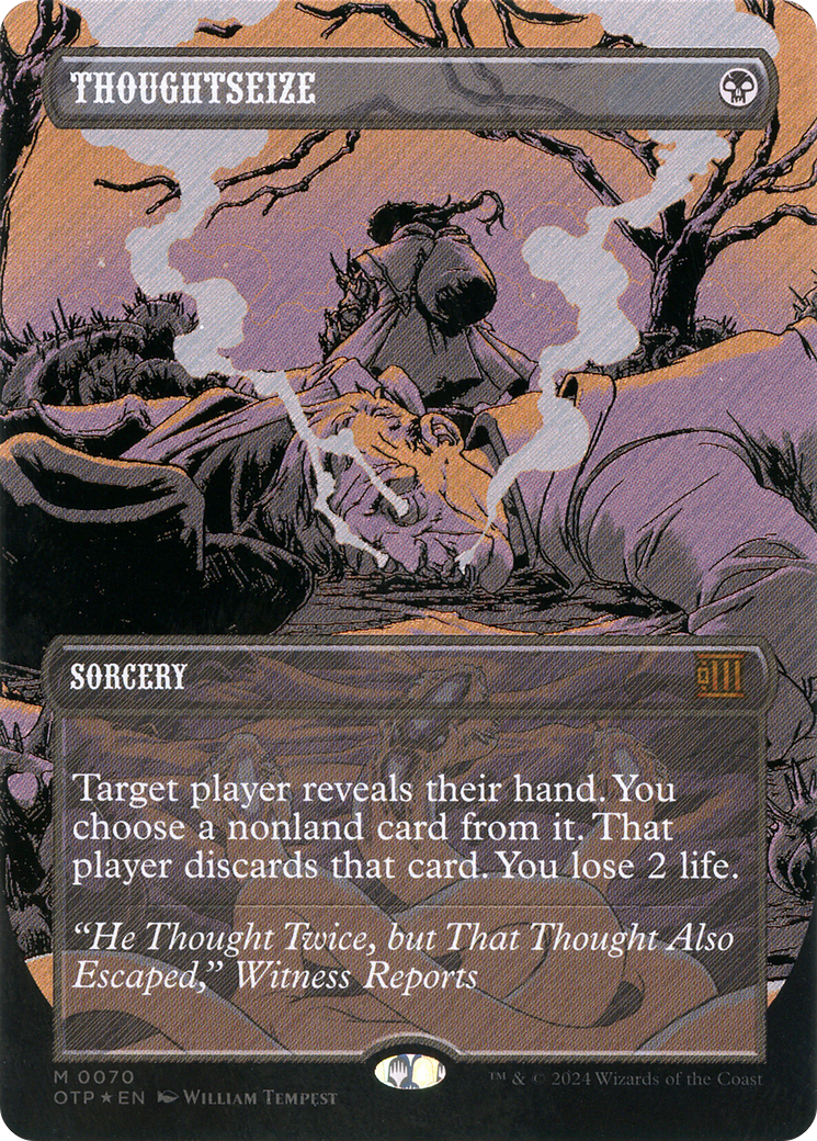 Thoughtseize (0070) (Borderless) - Textured Foil