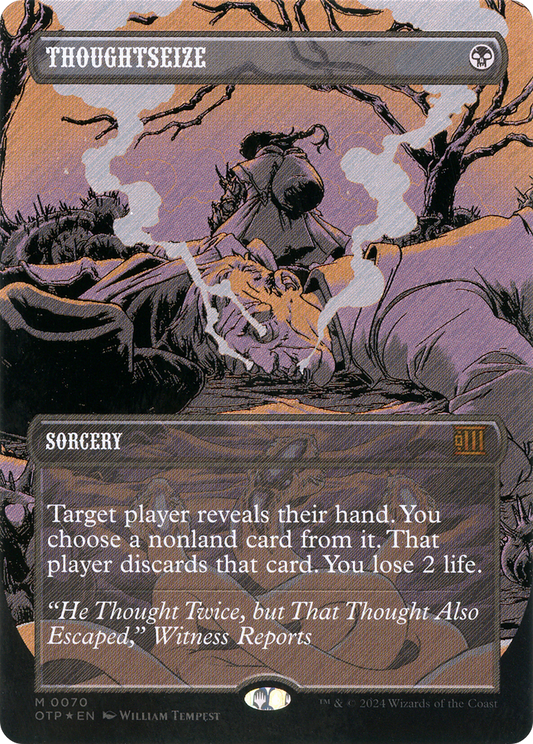 Thoughtseize (0070) (Borderless) - Textured Foil