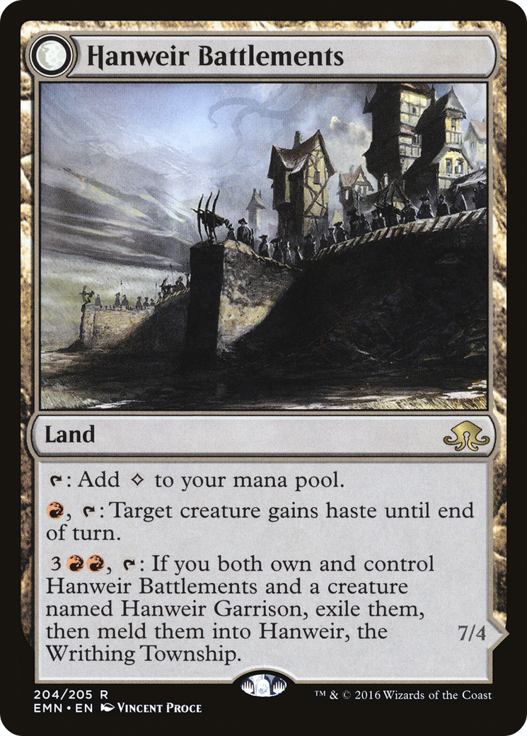 Hanweir Battlements // Hanweir, the Writhing Township - Foil
