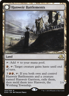 Hanweir Battlements // Hanweir, the Writhing Township - Foil