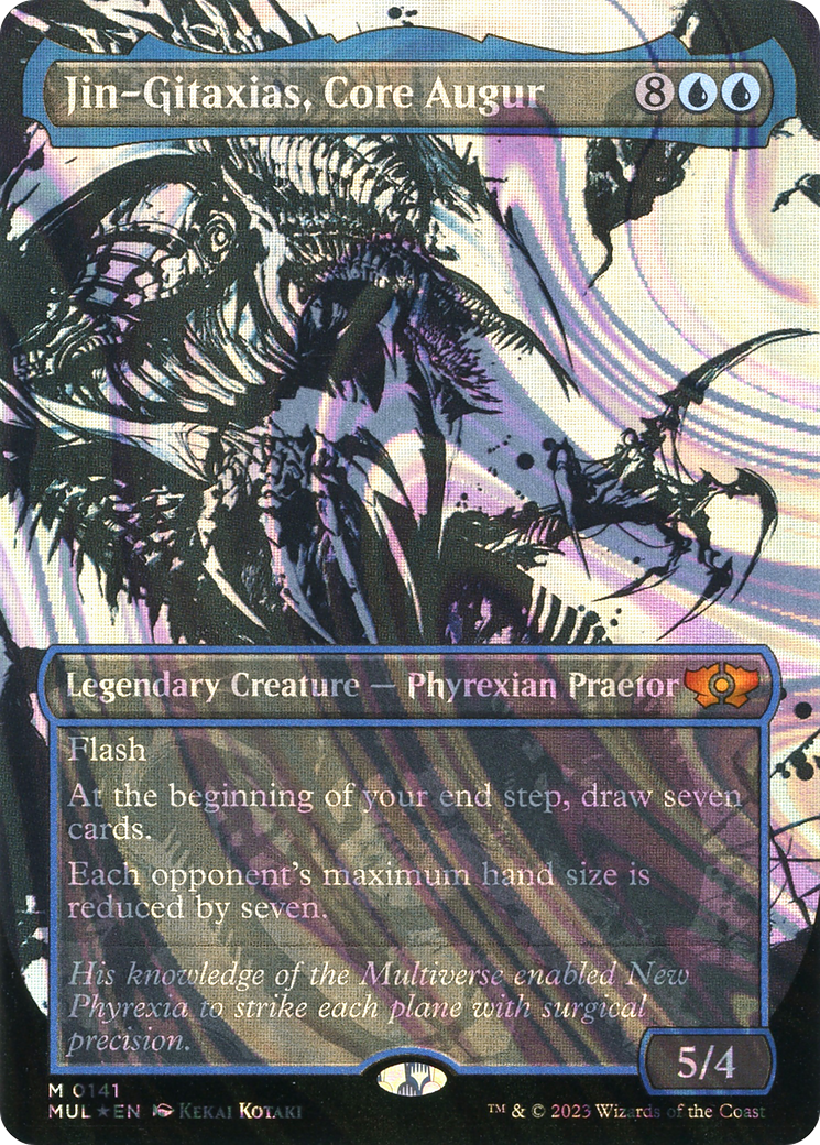 Jin-Gitaxias, Core Augur (0141) (Borderless) (Showcase) - Halo Foil