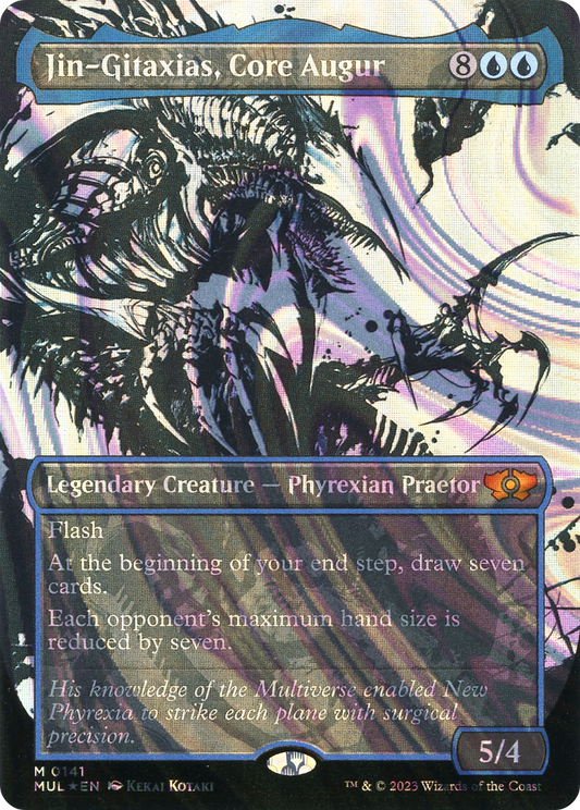 Jin-Gitaxias, Core Augur (0141) (Borderless) (Showcase) - Halo Foil