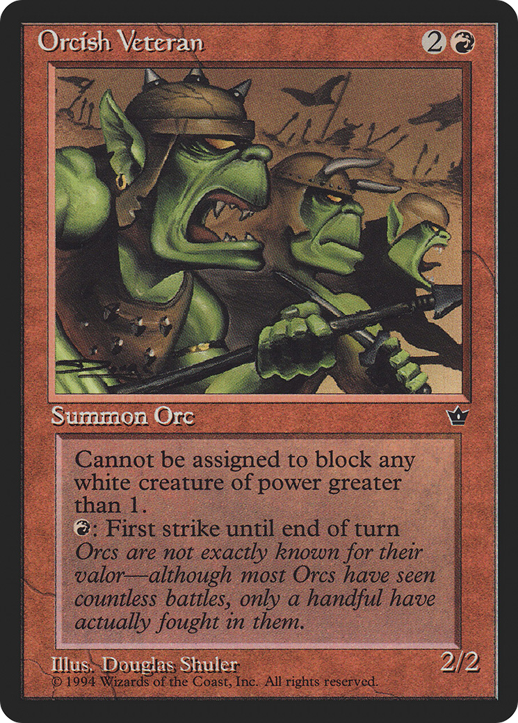 Orcish Veteran (Illus. Douglas Shuler)