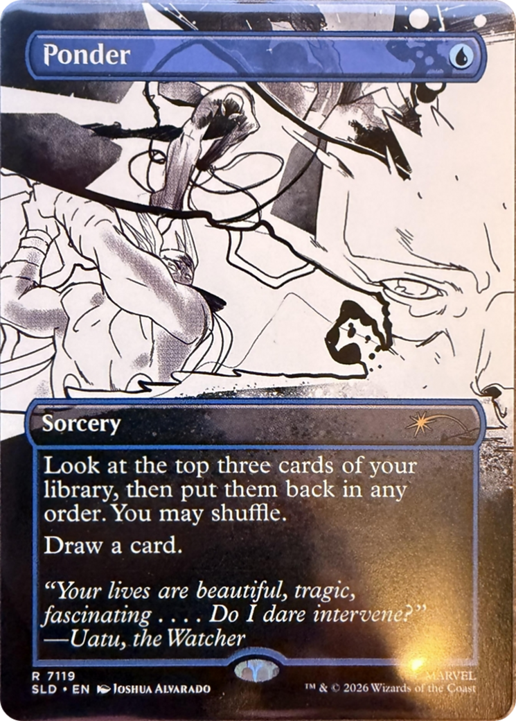 Ponder (7119) (Borderless) (SLD) - Foil