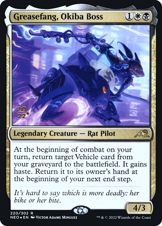 Greasefang, Okiba Boss (220) (Prerelease) - Foil