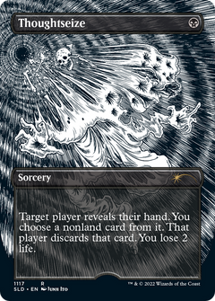 Thoughtseize (1117) (Borderless) - Foil Etched