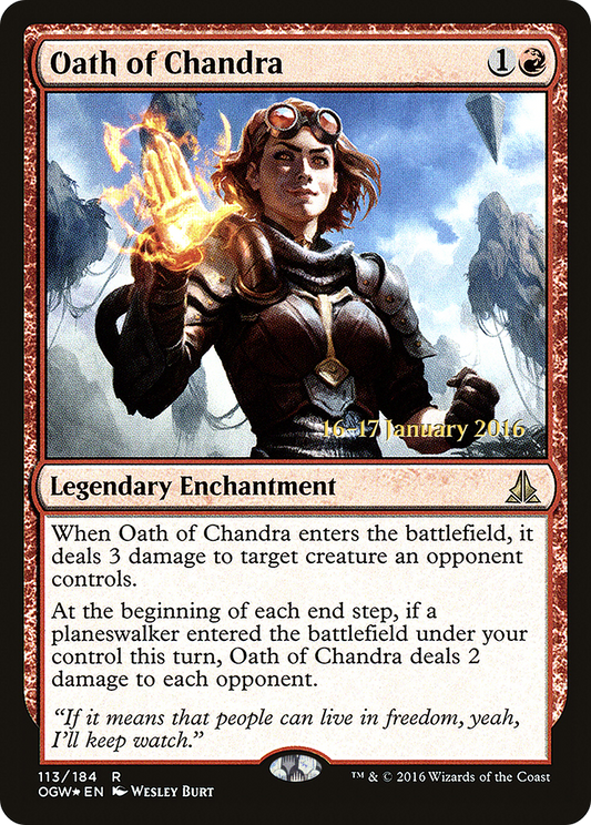 Oath of Chandra (113) (Prerelease) - Foil