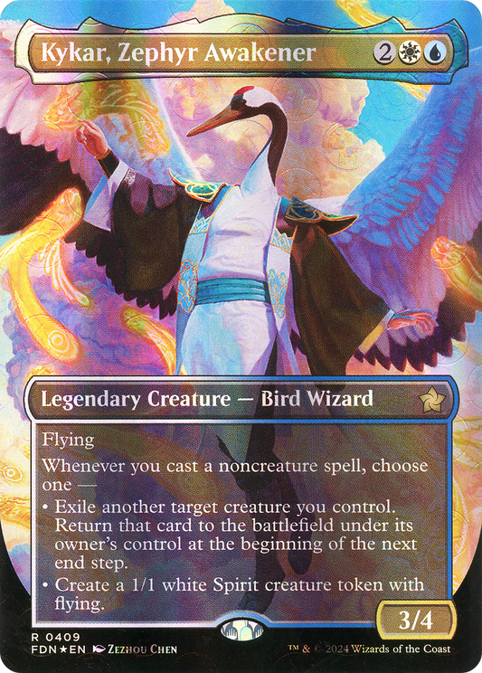 Kykar, Zephyr Awakener (0409) (Borderless) - Mana Foil