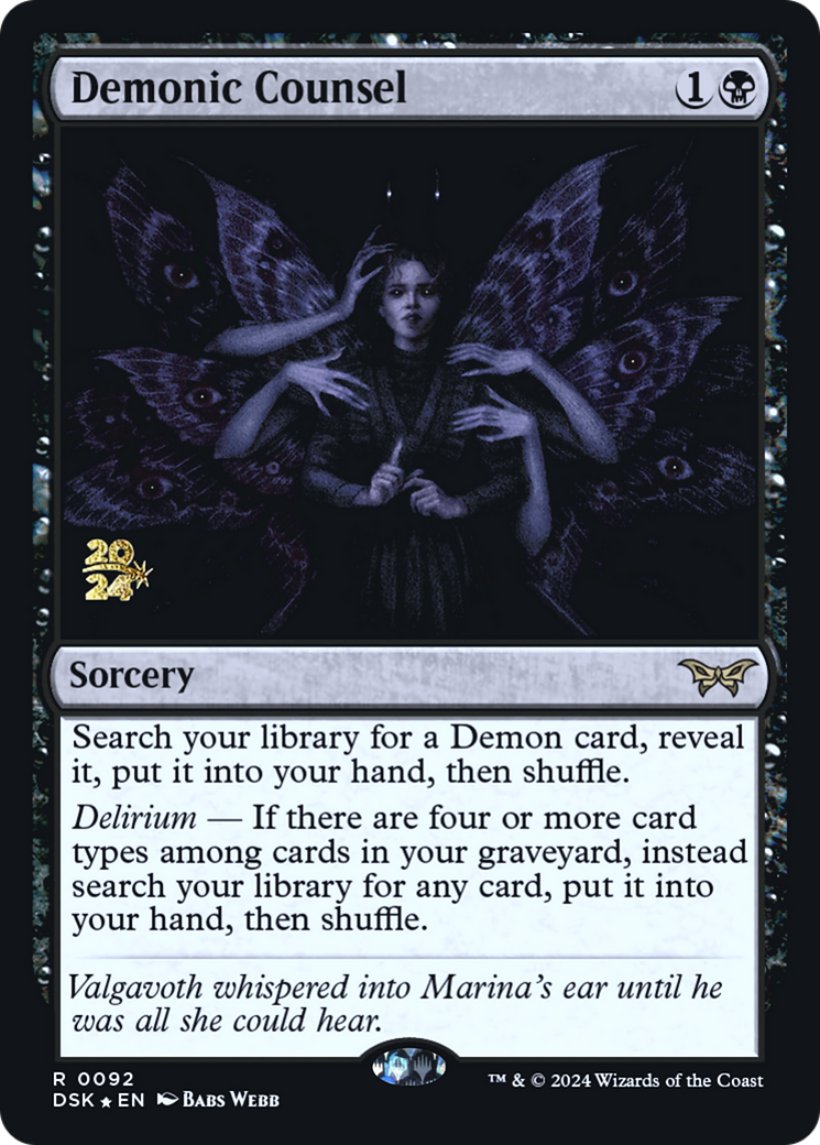 Demonic Counsel (0092) (Prerelease) - Foil