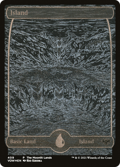 Island (409) (The Moonlit Lands) - Silver Foil Etched