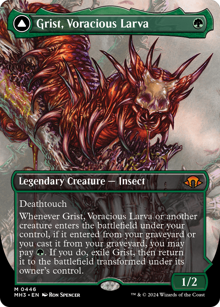 Grist, Voracious Larva // Grist, the Plague Swarm (0446) (Borderless) (MH3) - Foil