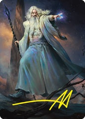 Saruman of Many Colors (20/81) Art Card (ALTR) - Gold-Stamped Signature