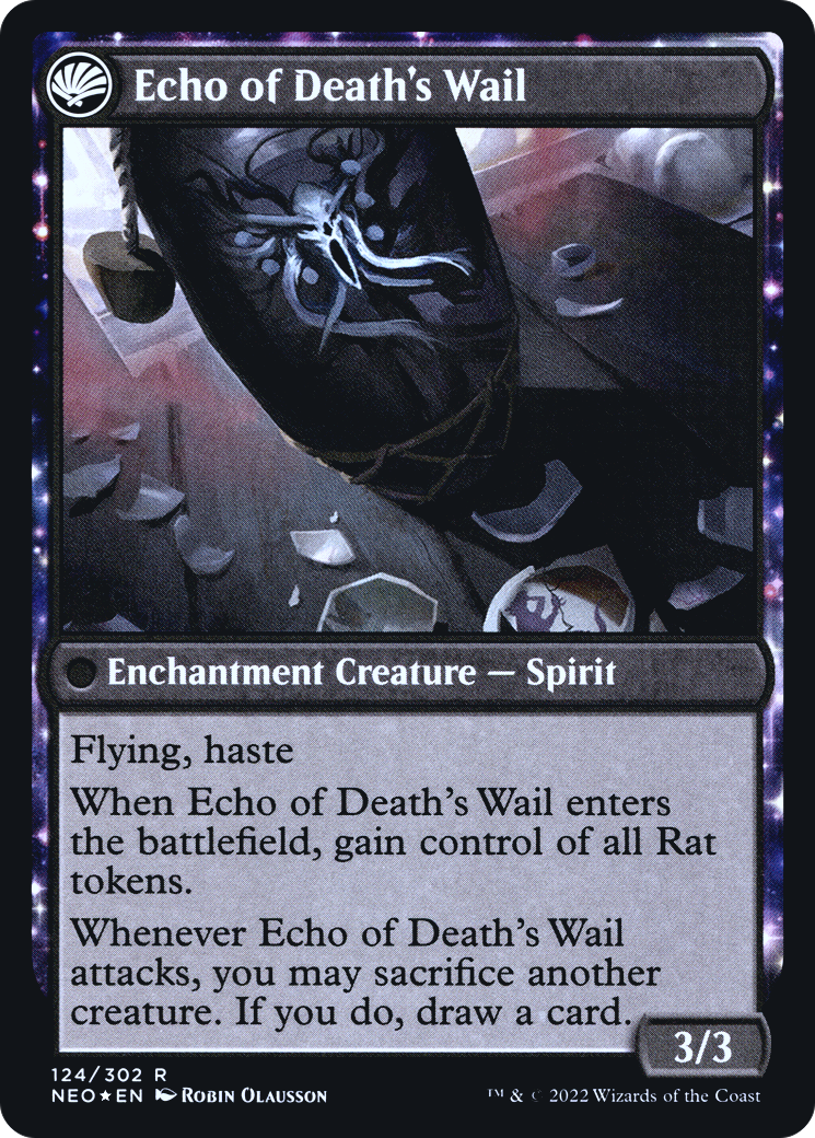 Tribute to Horobi // Echo of Death's Wail (124) (Prerelease) (PNEO) - Foil