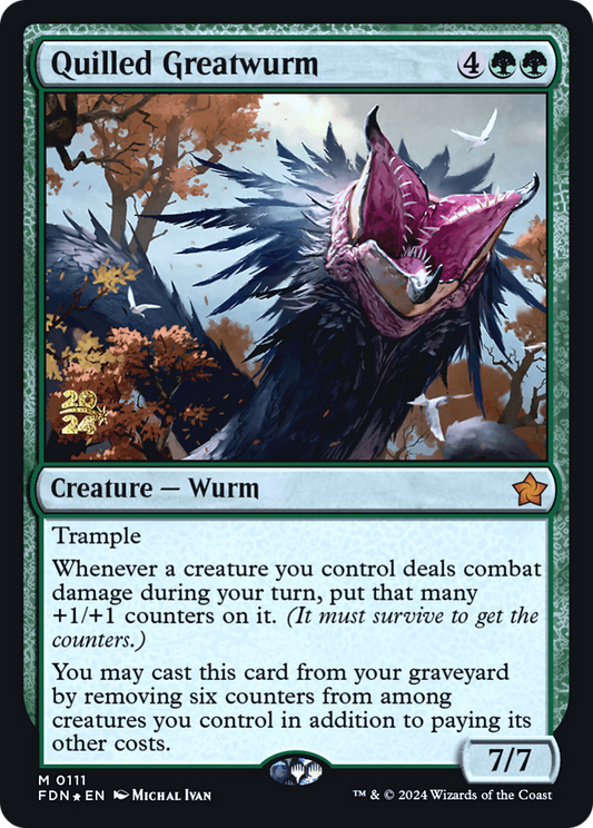 Quilled Greatwurm (0111) (Prerelease) - Foil