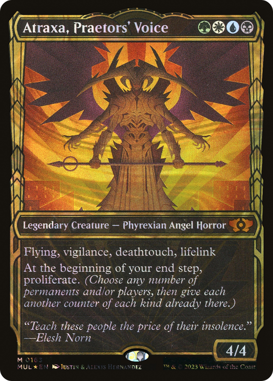 Atraxa, Praetors' Voice (0163) (Showcase) - Halo Foil