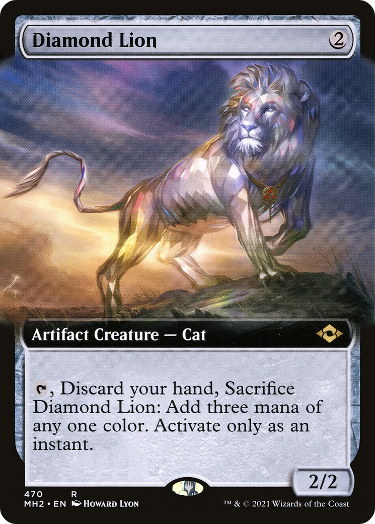 Diamond Lion (470) (Extended Art) - Foil