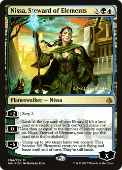 Nissa, Steward of Elements (204) (Prerelease) - Foil