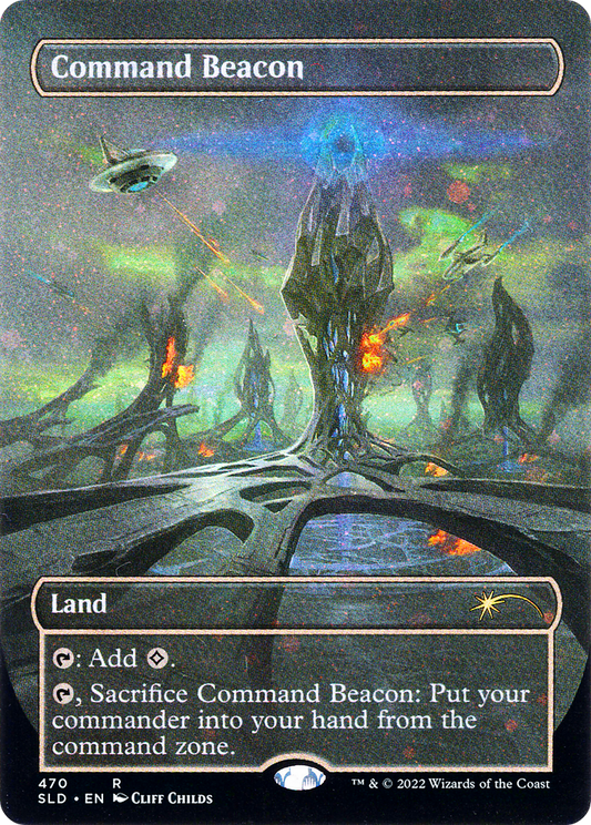 Command Beacon (470) (Borderless) - Galaxy Foil