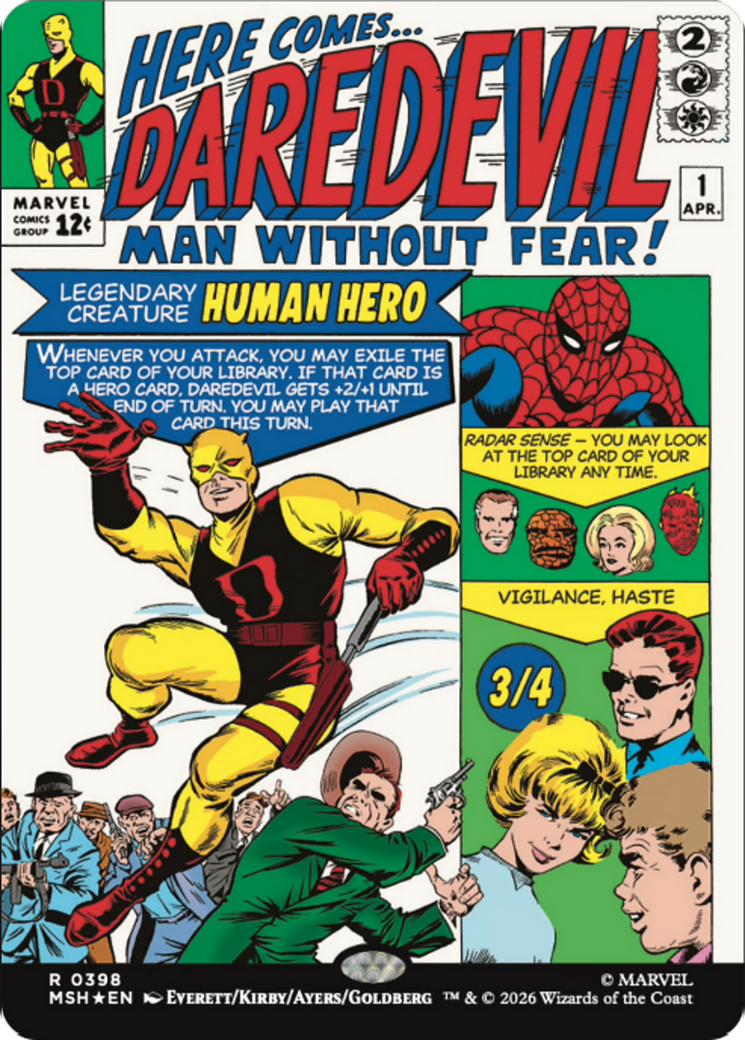 Daredevil, Man Without Fear (0398) (Borderless) (MSH) - Foil