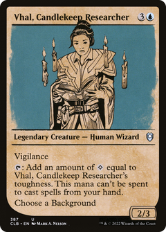Vhal, Candlekeep Researcher (387) (Showcase) - Foil