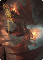 Rakdos, Patron of Chaos (22/49) Art Card (AMKM) - Gold-Stamped Signature