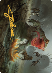 The Gitrog, Ravenous Ride (22/54) Art Card (AOTJ) - Gold-Stamped Signature
