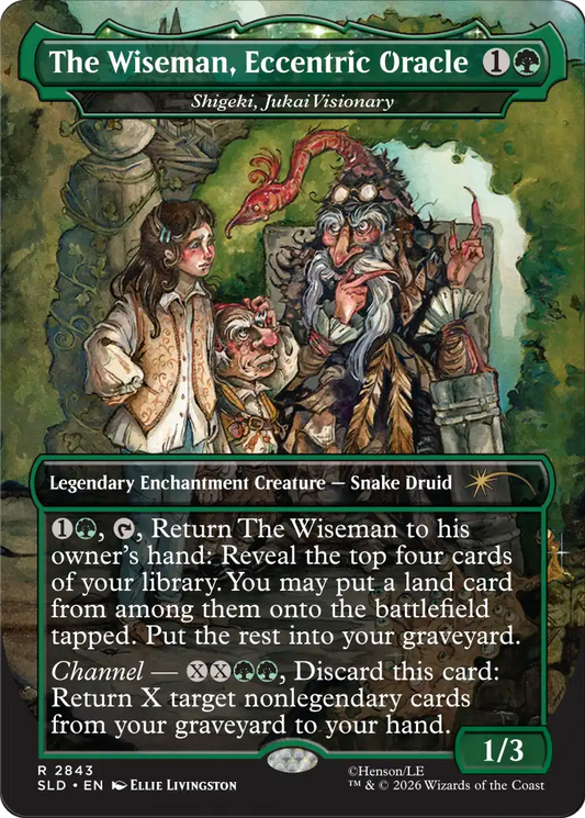 The Wiseman, Eccentric Oracle [Shigeki, Jukai Visionary] (2843) (Borderless) (SLD) - Foil